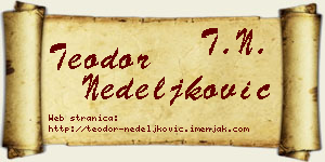 Teodor Nedeljković vizit kartica